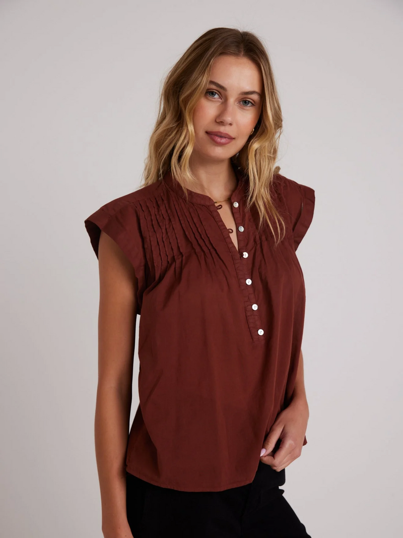 Bella Dahl Short Sleeve Pintuck Pullover