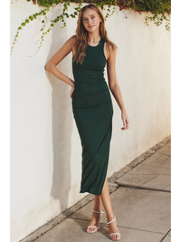 Cruz Ribbed Racerback Midi Dress