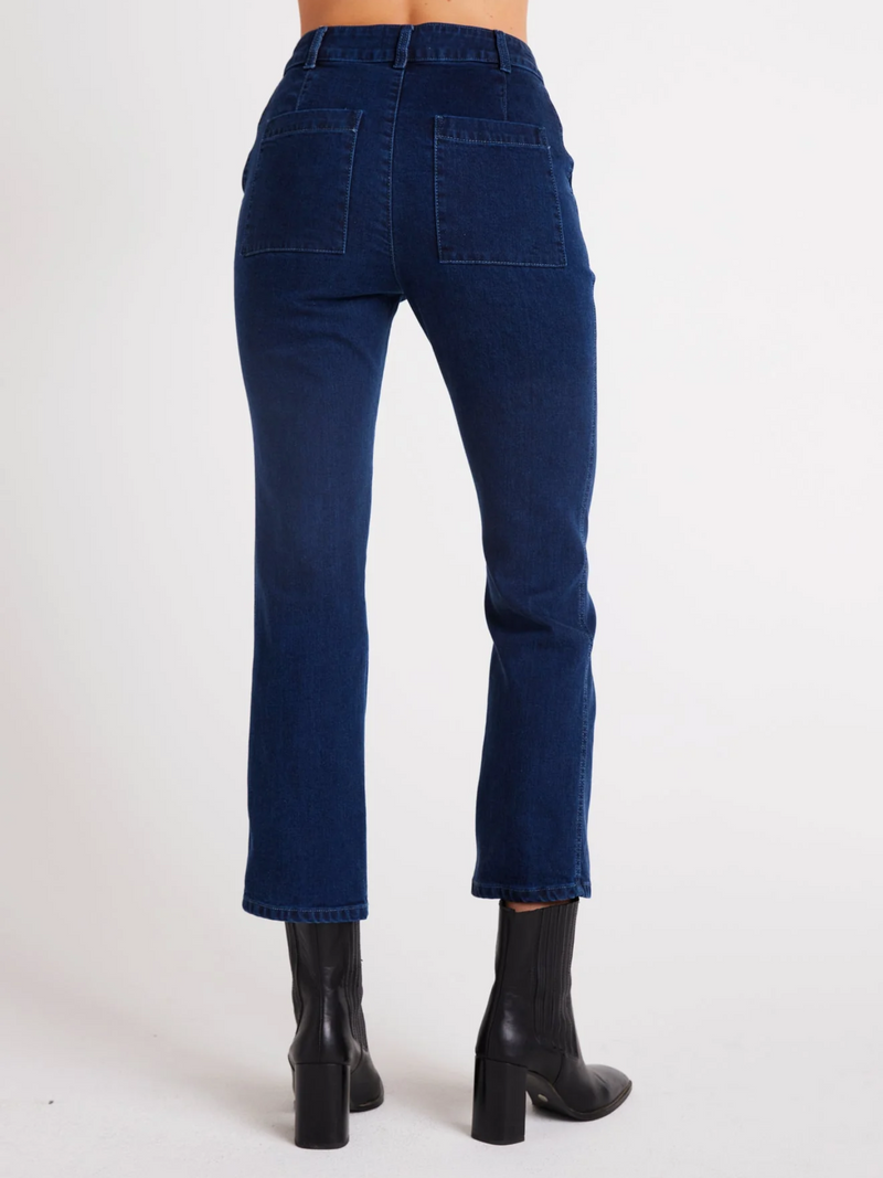 Bella Dahl Fiona Pintuck Straight Leg Crop Jean