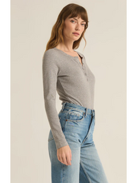 Z Supply Samara Rib Henley Bodysuit