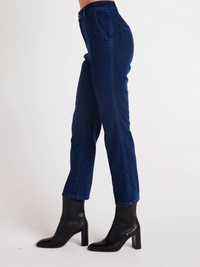 Bella Dahl Fiona Pintuck Straight Leg Crop Jean