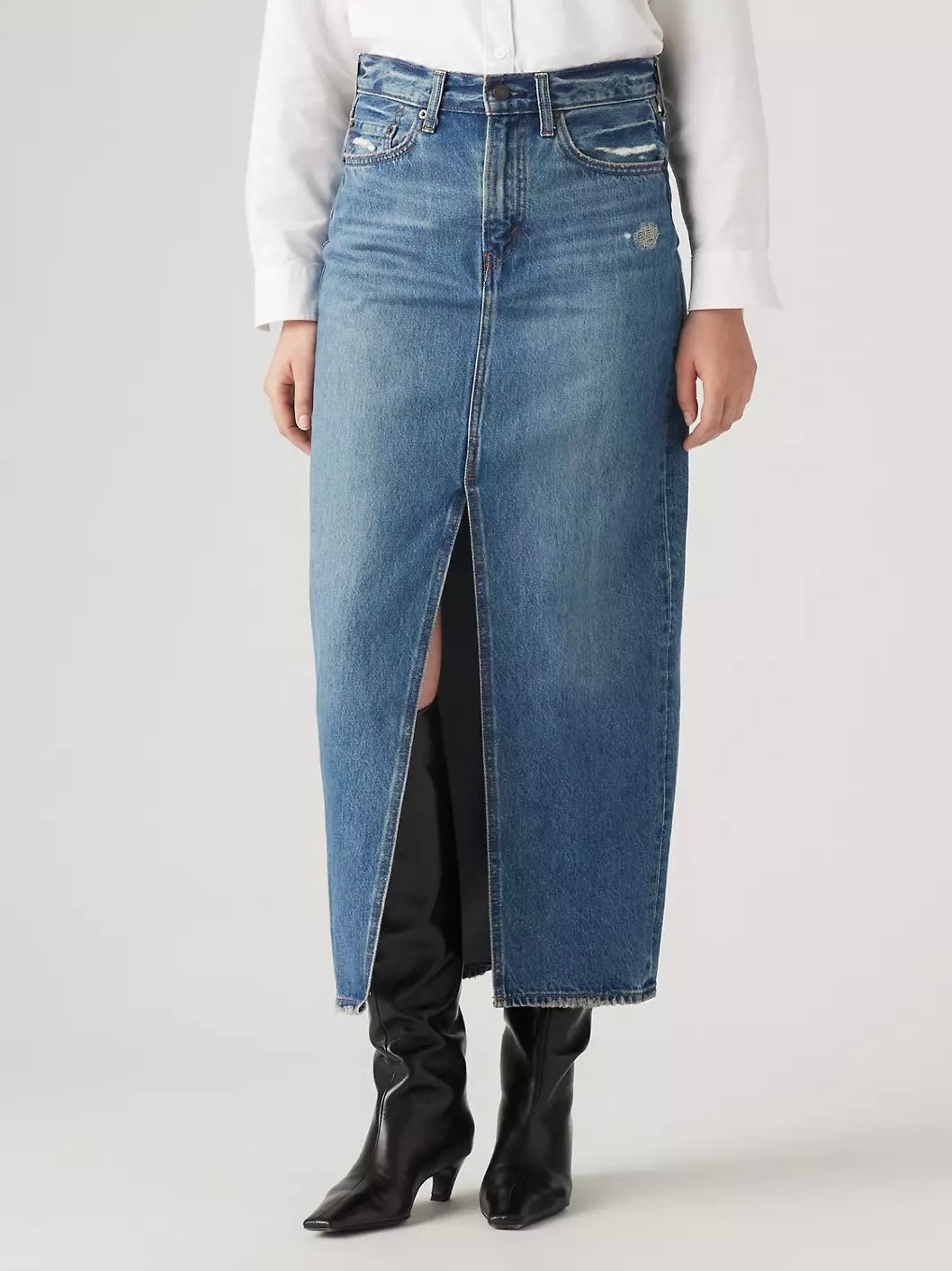 Levi's Ankle Column Skirt in Low Fi Prep