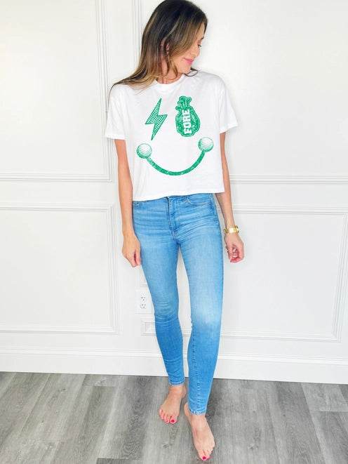 Golf Smiley Crop Tee