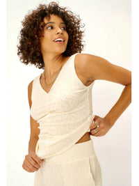 Project Social Cabana Ruched Textured Rib Tank