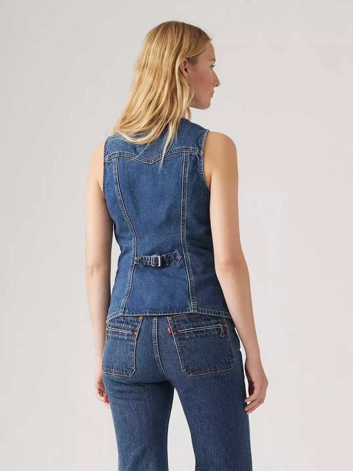 Levi's Longline Denim Vest in Enchantment