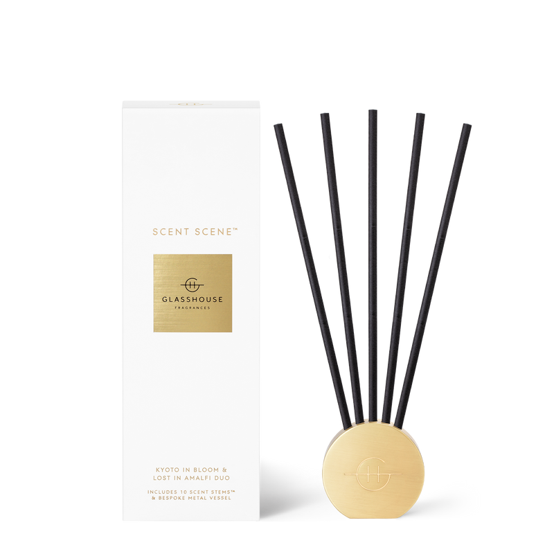 Glasshouse Fragrances - Scent Scene Duo Diffuser Kyoto in Bloom & Lost in Amalfi - Eden Lifestyle