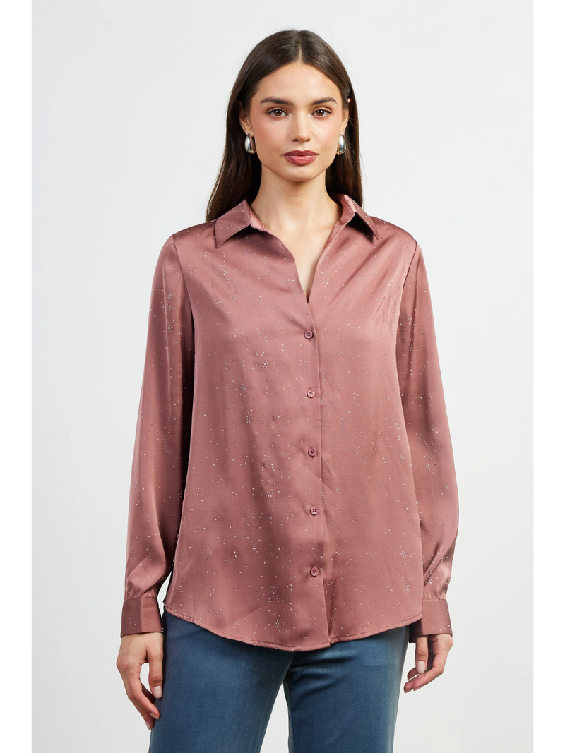 Hot Fix Button Down Blouse