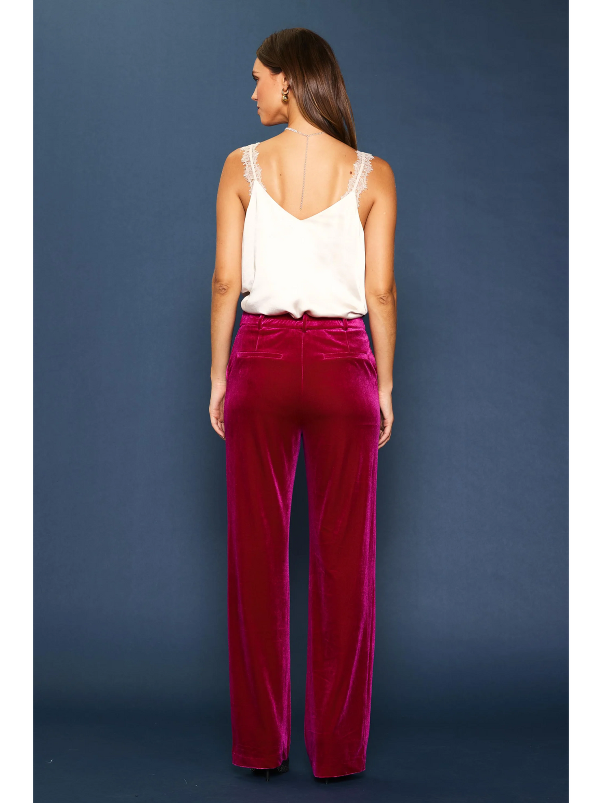 Velvet Wide Leg Pants