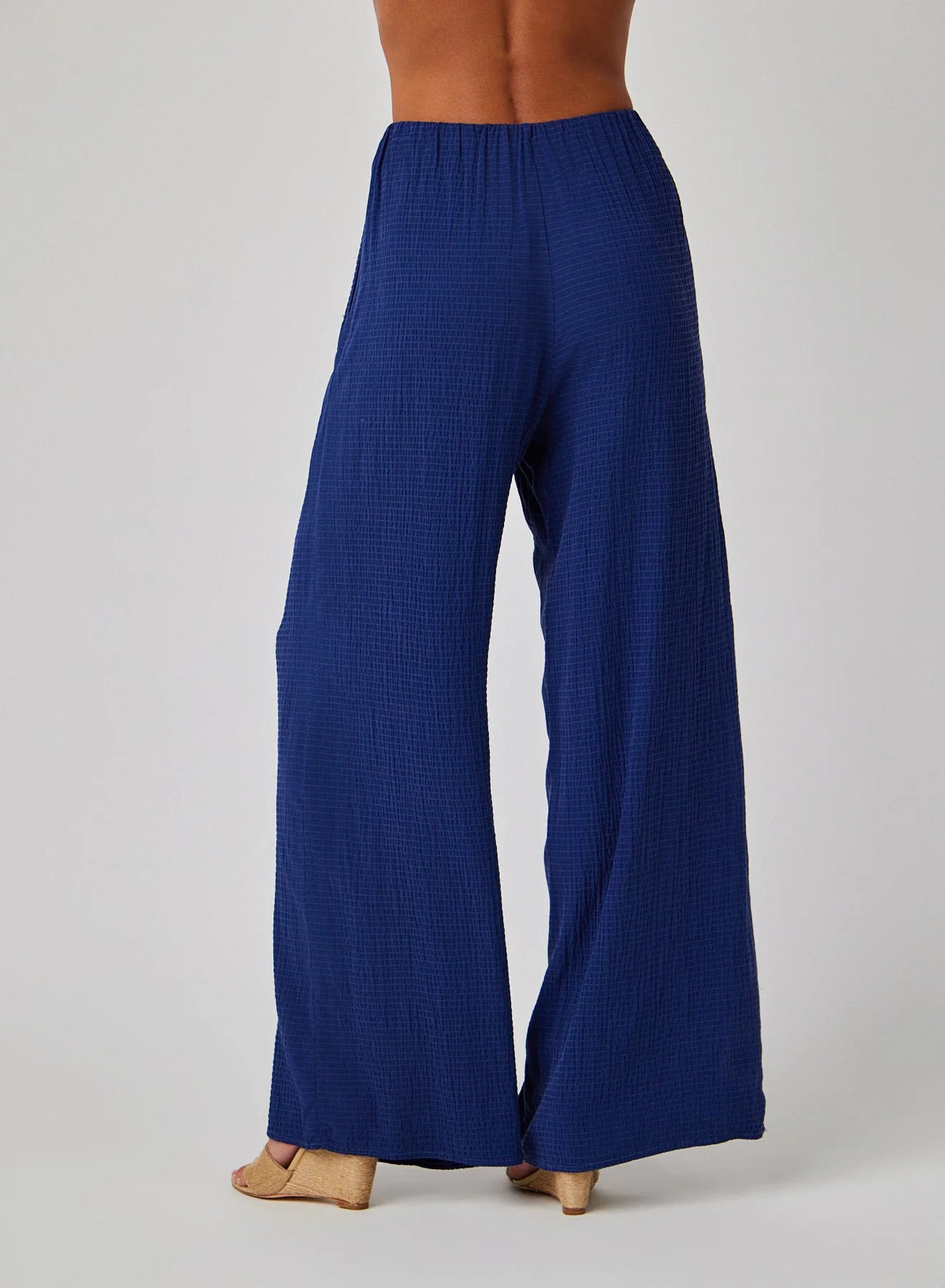 Clean Wide Leg Pant - Navy Coast