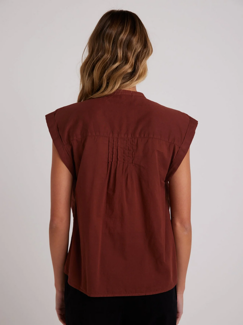 Bella Dahl Short Sleeve Pintuck Pullover