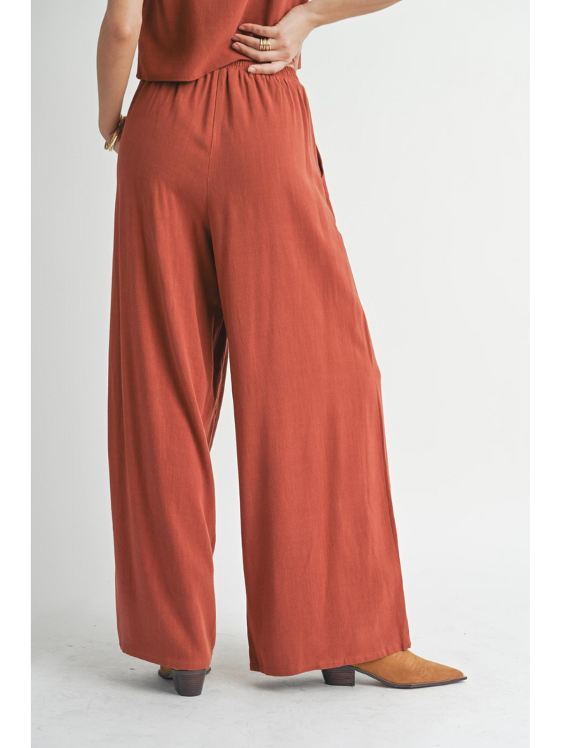 Sadie and Sage Sugarloaf Wide Leg Linen Pant