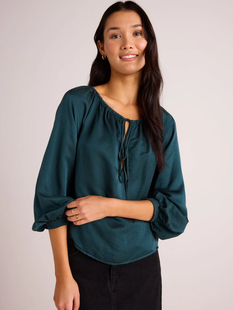 Bella Dahl Tie Neck Raglan Top