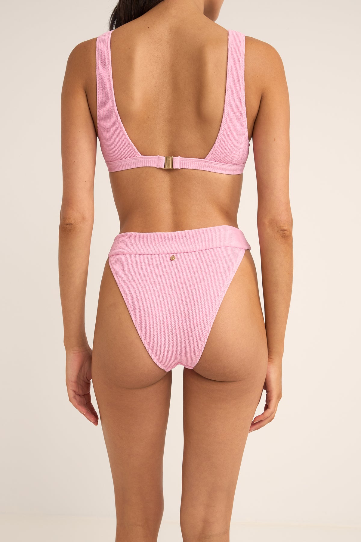 Isla Rib Hi Banded Pant Pink