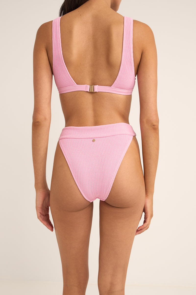 Isla Rib Hi Banded Pant Pink